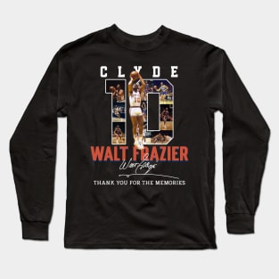 Walt Frazier The Clyde Basketball Legend Signature Vintage Retro 80s 90s Bootleg Rap Style Long Sleeve T-Shirt